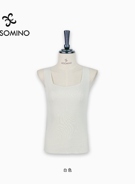 Aesomino/衣莎美诺针织背心白色Y539B2001
