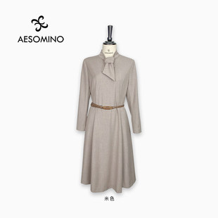 衣莎美诺春秋连衣裙气质通勤Y473CC907 Aesomino