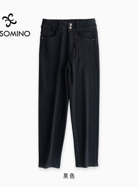 【新品】 Aesomino/衣莎美诺冬加厚磨毛长裤厚牛仔裤Y203D2346