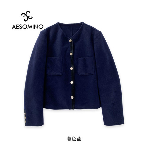 斗篷披肩大衣女羊绒羊毛双面呢