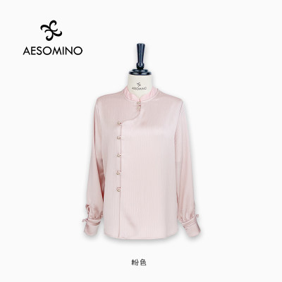 AESOMINO/衣莎美诺春秋衬衫黑色Y498C7501