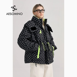 【特卖】衣莎美诺冬短款冲锋衣鹅绒服羽绒服黑色Y521D0362