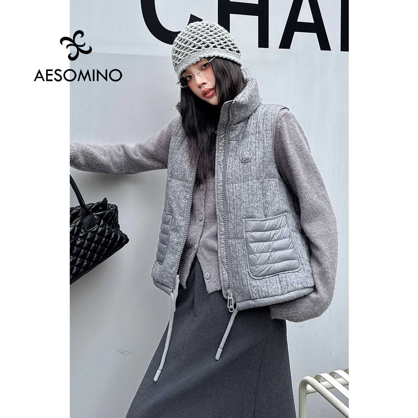 鹅绒马甲秋冬立领羽绒马夹