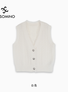 【新品】AESOMINO衣莎美诺春秋针织马甲Y663C4196