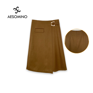 春秋半裙中长款 A字裙过膝包臀裙不规则Y293C2116 高腰显瘦新品