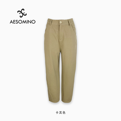 Aesomino/衣莎美诺休闲裤黑色Y529CC696