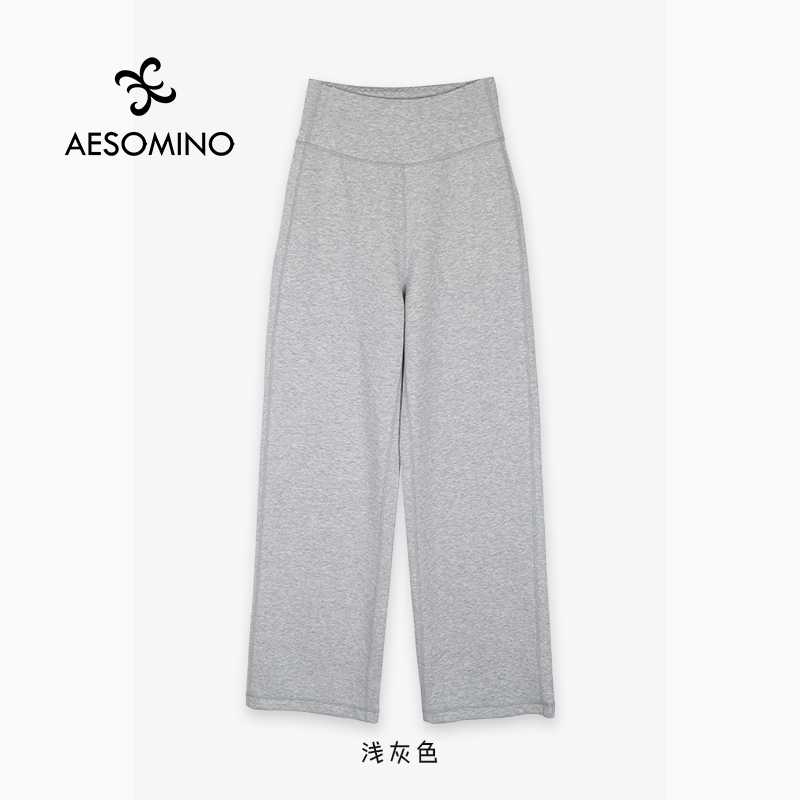 【新】春秋休闲打底运动女裤空气棉直筒阔腿裤多色Y661C2508