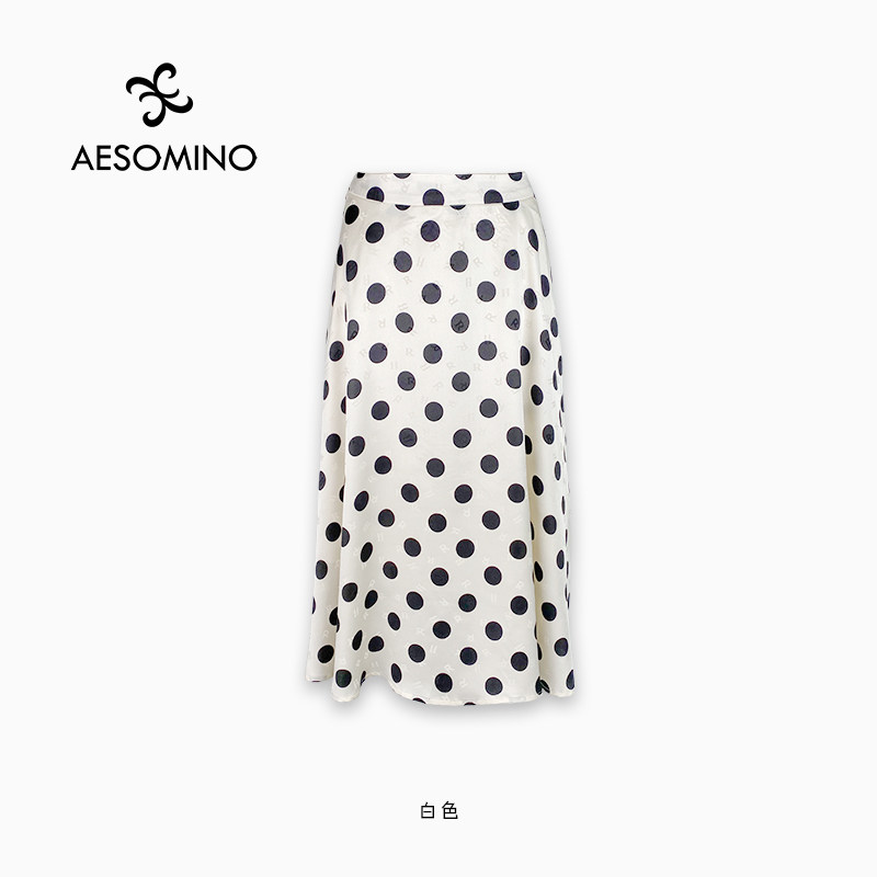 Aesomino/衣莎美诺夏半裙半身裙经典波点半身裙气质休闲Y095B3902