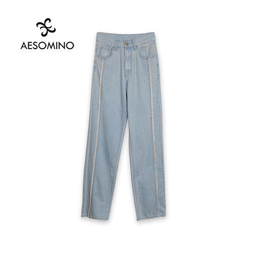 Aesomino/衣莎美诺夏牛仔裤女裤蓝色Y353BZ205