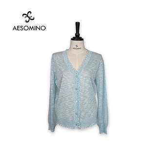 Aesomino/衣莎美诺针织衫蓝色Y274B5252