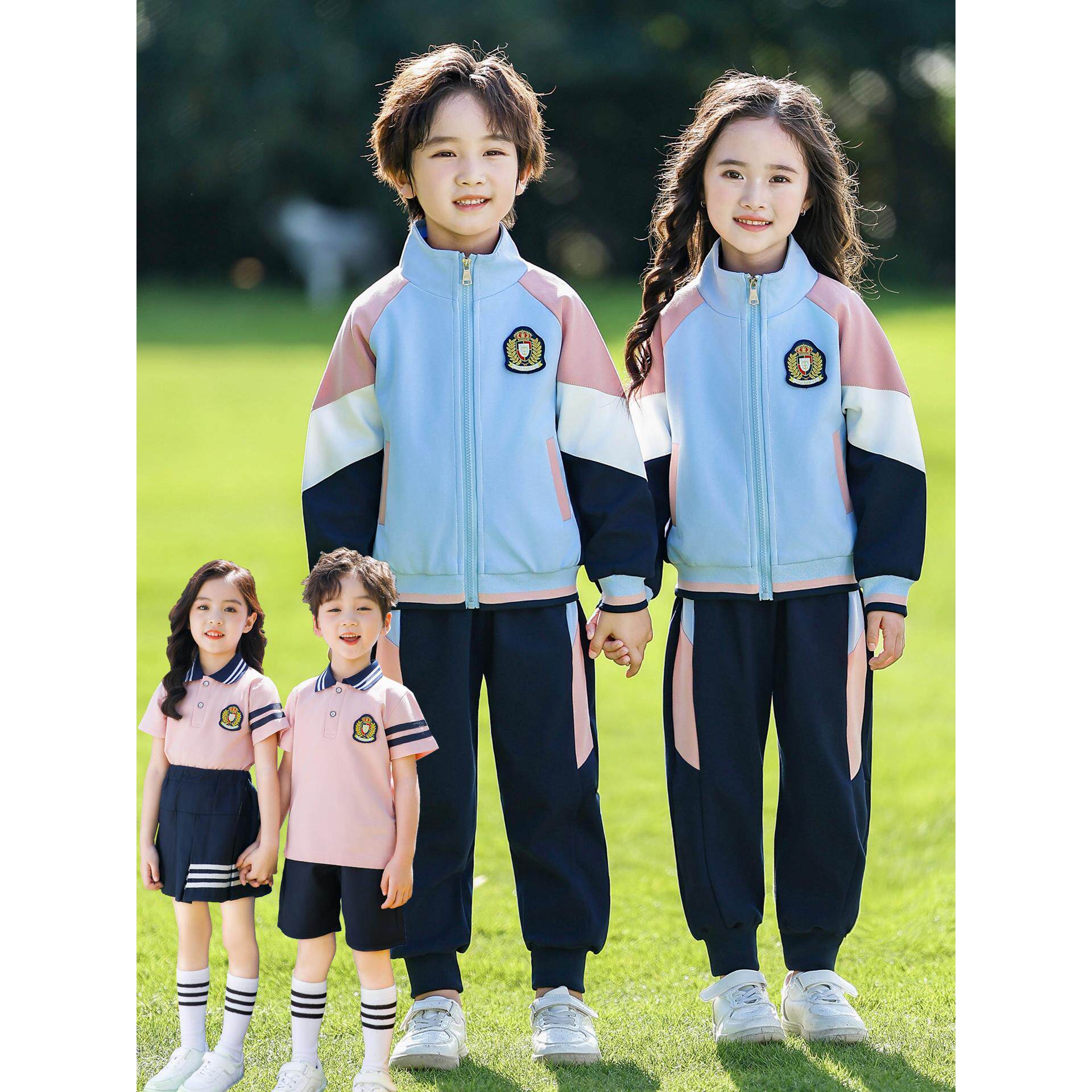 幼儿园园服春秋装套装一年级班服三件套小学生班服秋季运动会校服
