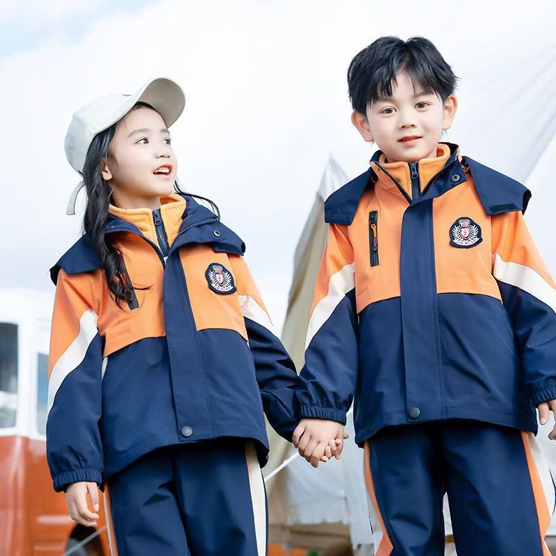 幼儿园园服儿童春秋装学院风冲锋衣2025新款一年级小学生校服套装
