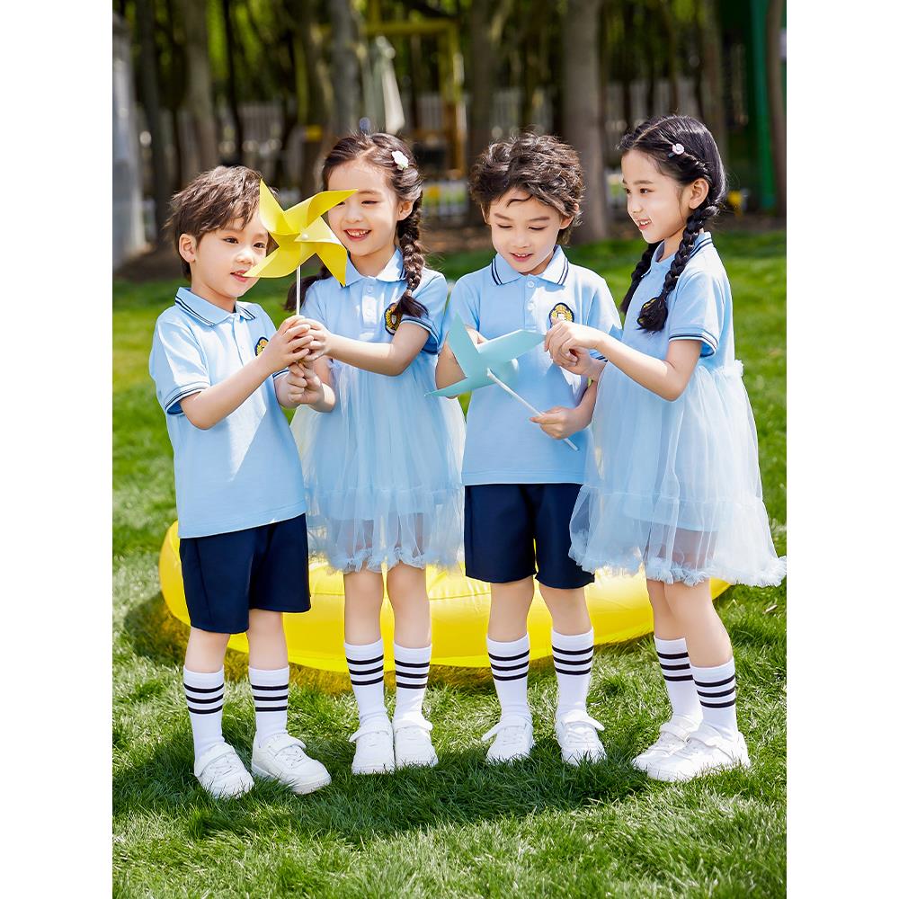 六一儿童蓬蓬裙合唱演出服幼儿园毕业服装夏季大班园服小学生套装