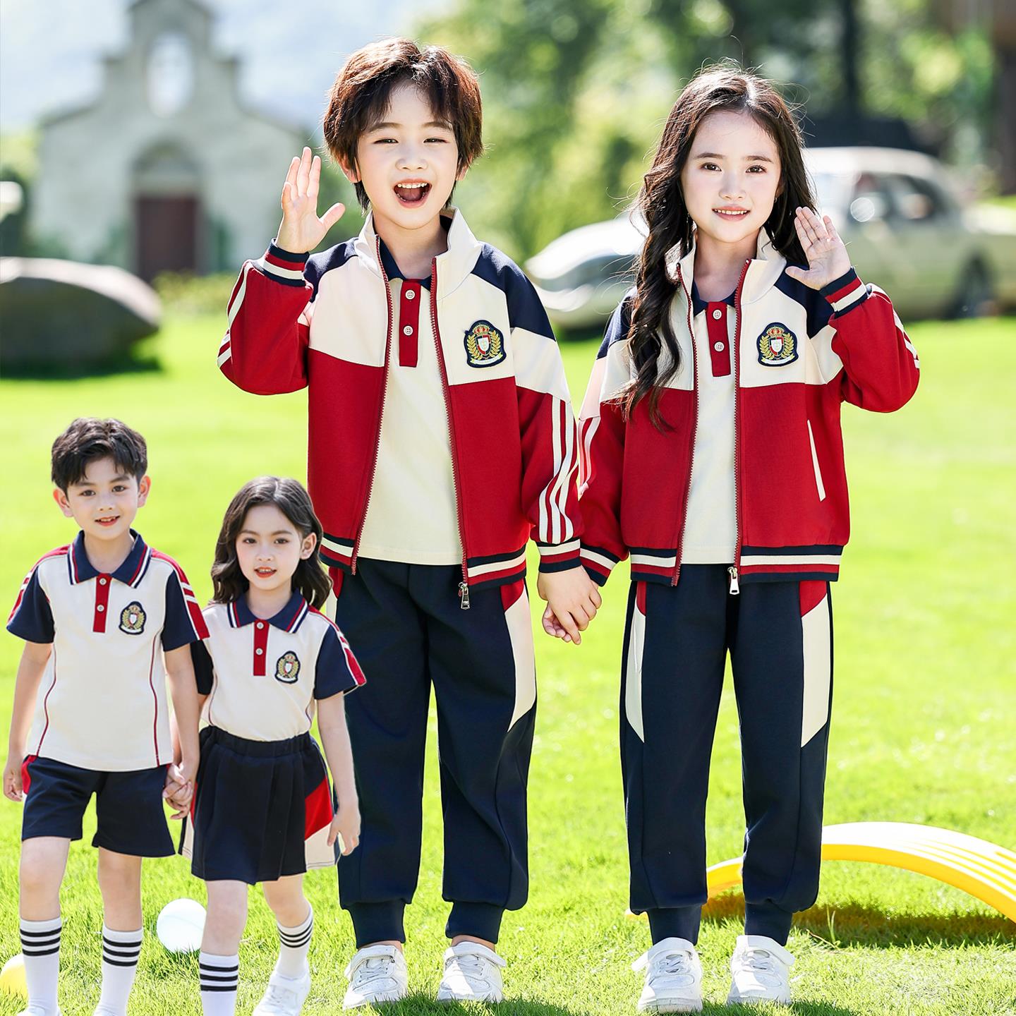 小学生班服春秋装三件套运动服秋冬季幼儿园园服新款儿童校服套装