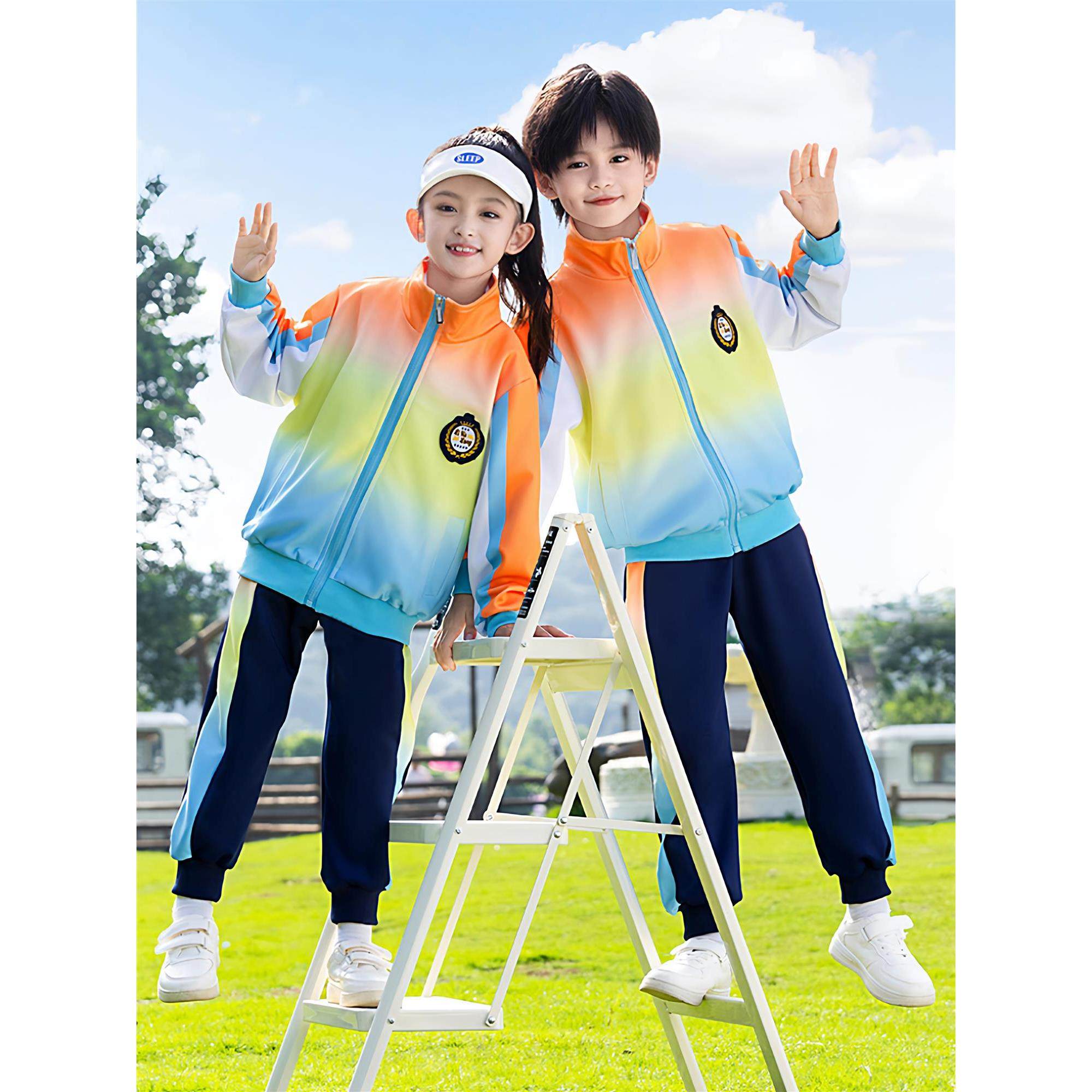 小学生校服套装2025新款幼儿园春秋装运动会园服三四件套儿童班服