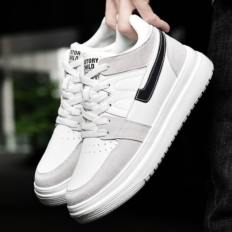 板鞋休闲隐形增高鞋男内增高男鞋10cm韩版潮流板鞋空军一号运动鞋