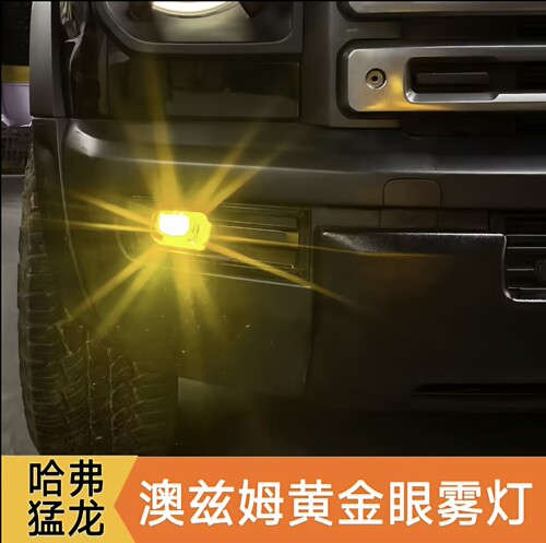 哈弗猛龙澳兹姆黄金眼雾灯改装