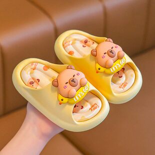 卡皮巴拉儿童拖鞋女孩夏季男童可爱卡通小孩防滑2026新款宝宝凉拖