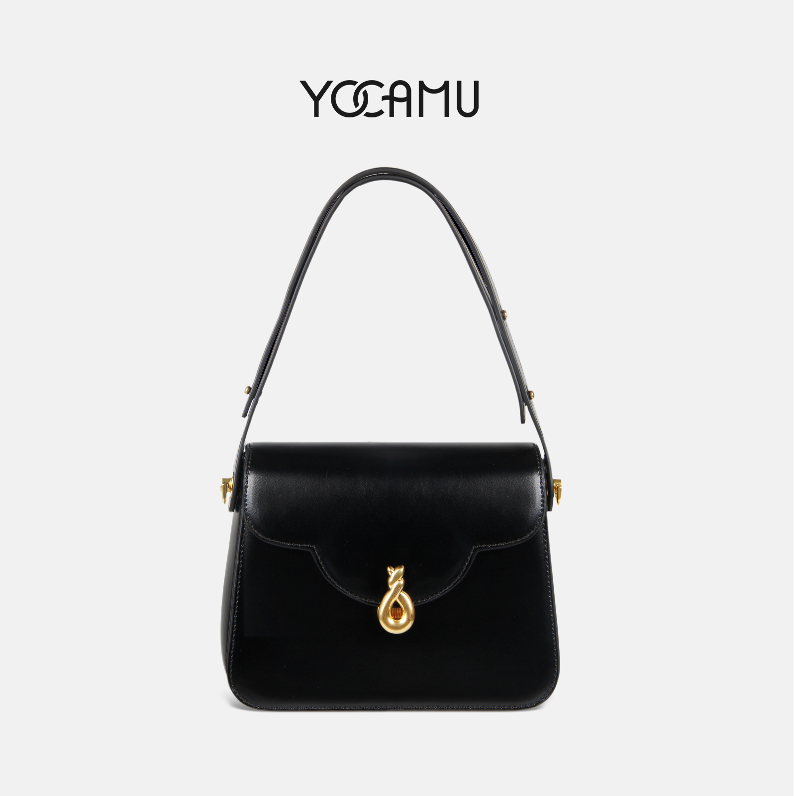 YOCAMU小众牛皮腋下小方包女斜挎