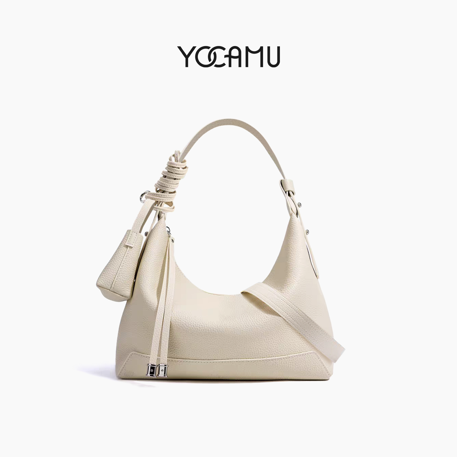 牛皮单肩腋下包通勤斜挎包