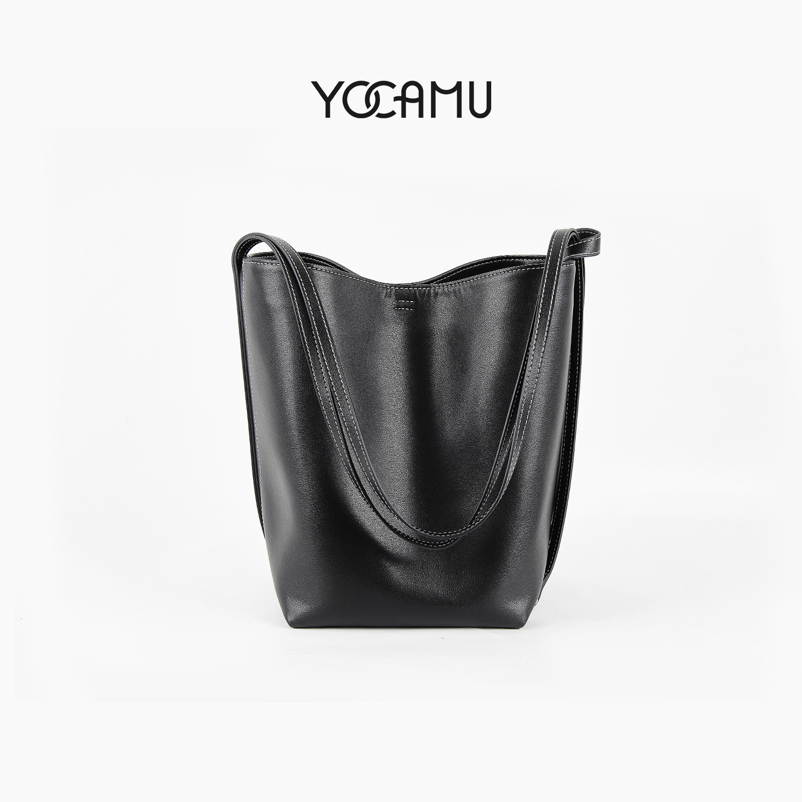 大容量休闲通勤水桶包单肩斜挎包