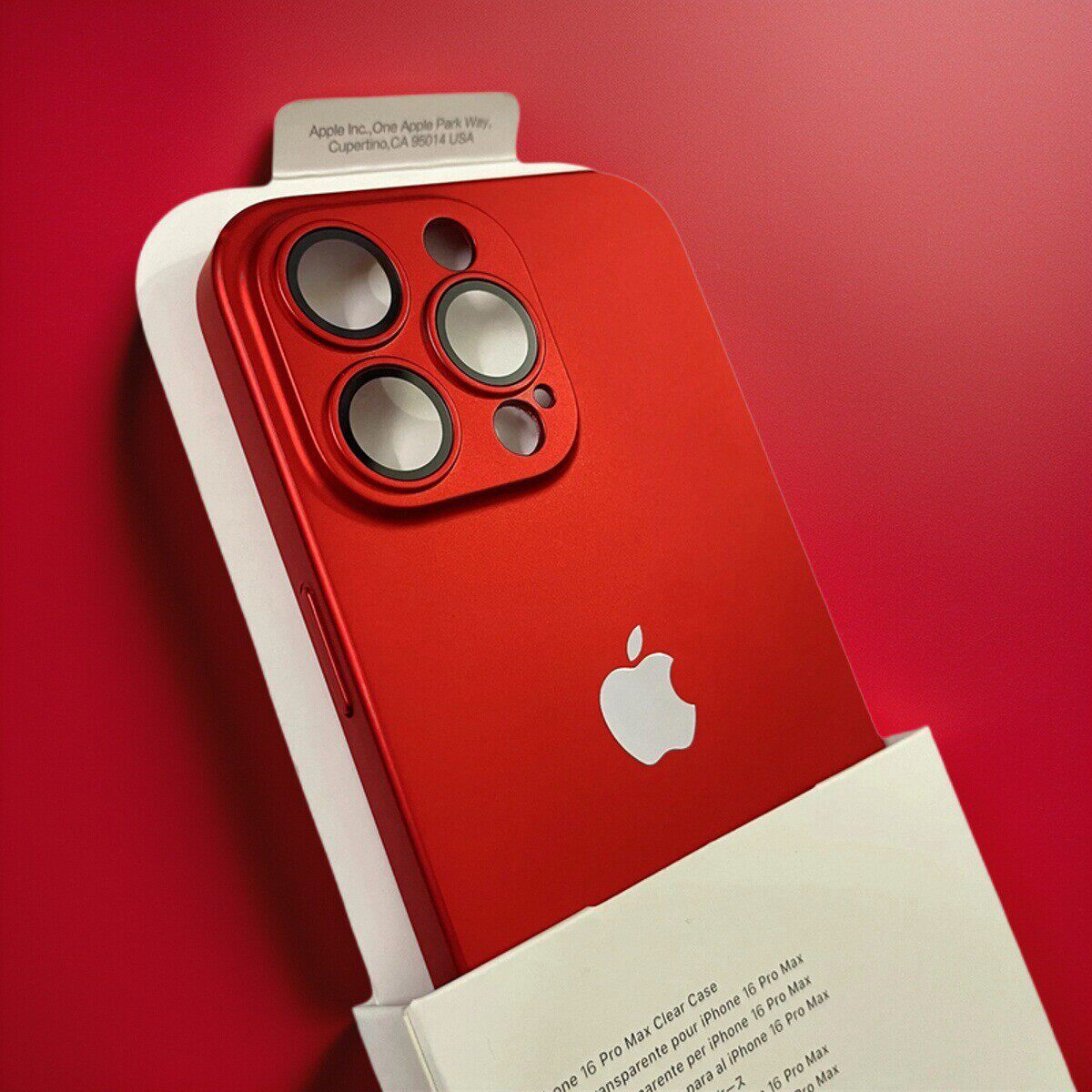 红色苹果16promax手机壳超薄磨砂硬壳iPhone15pro保护套14plus外壳镜头膜全包防摔新款2025高级男女