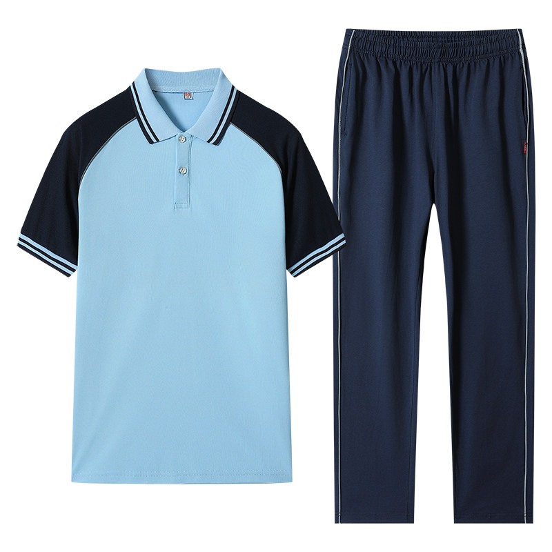 夏季校服中小学生定制短袖套装初高中运动服团购班服学院风男女款