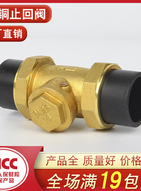 pe铜止回阀20 25 32黄铜单向阀pe热熔管件单向逆止阀