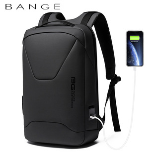 防水背包男士 BANGE新品 商务跑车双肩包usb电脑包跨境男包backpack