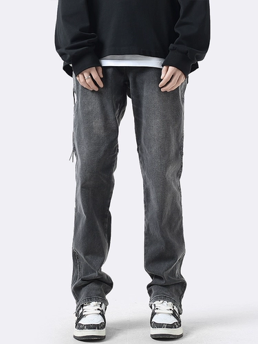 Весенние ретро джинсы, повседневные брюки с молнией, облегающий крой, свободный прямой крой