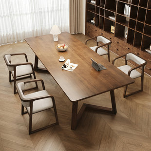 客厅学习桌实木大长书桌家用办公桌写字台长条桌椅组合工作台