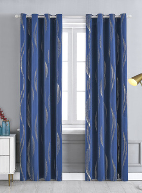 新品窗帘成品curta热销阳台高精密烫银遮光布