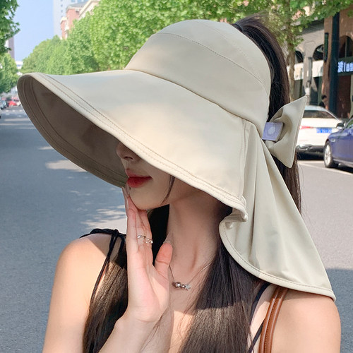 春夏大檐护颈渔夫帽子女防紫外线