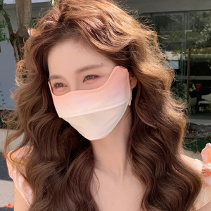 腮红护眼角防晒口罩面罩女夏季冰丝薄款跑步护脸防紫外线遮阳脸罩