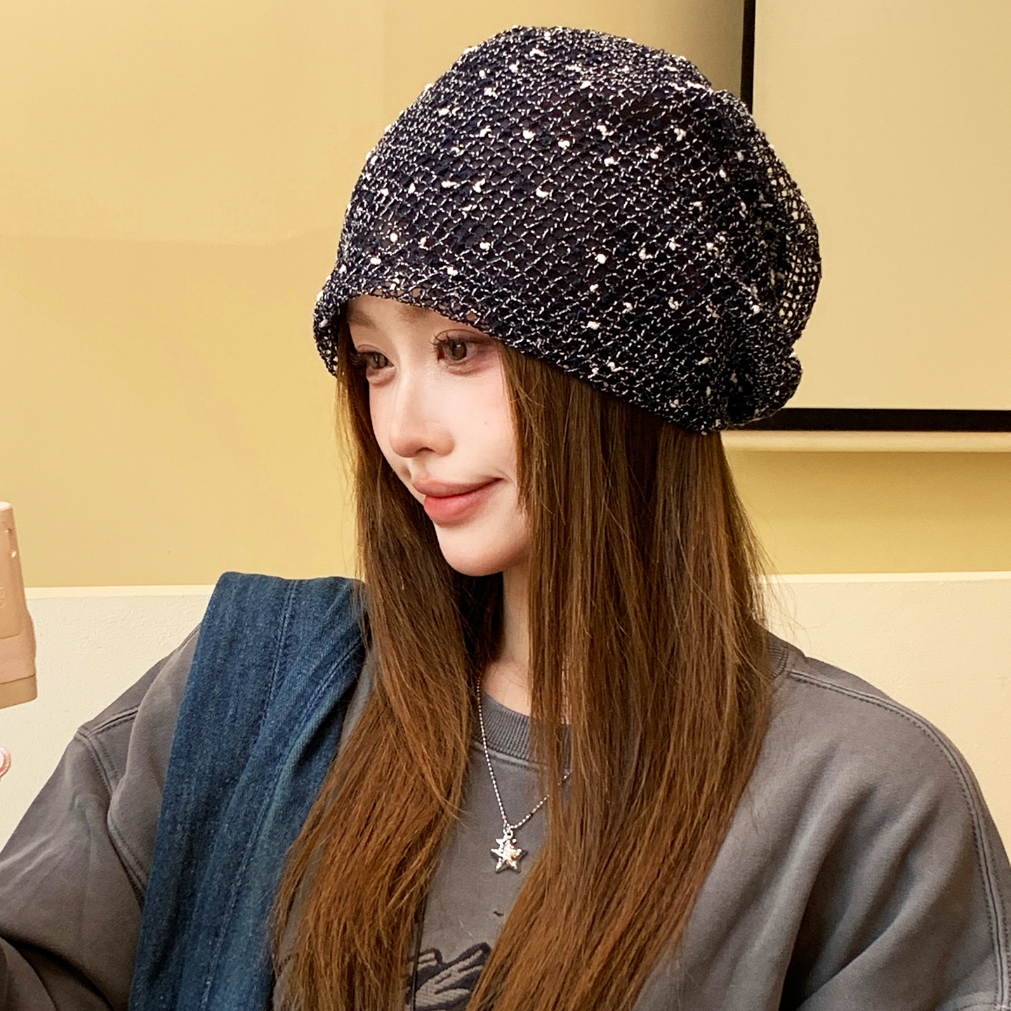 夏季镂空冷帽高级感薄款时尚透气