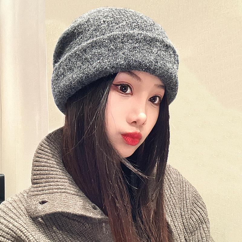 羊毛防寒保暖两用针织帽