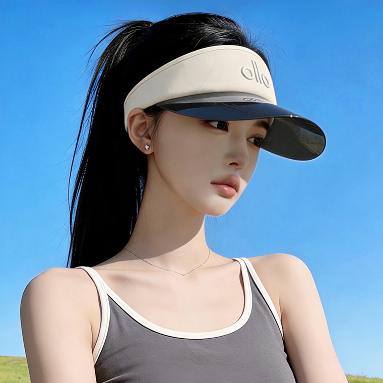 空顶防晒帽女夏季防紫外线户外运动跑步遮阳帽时尚网球帽子太阳帽