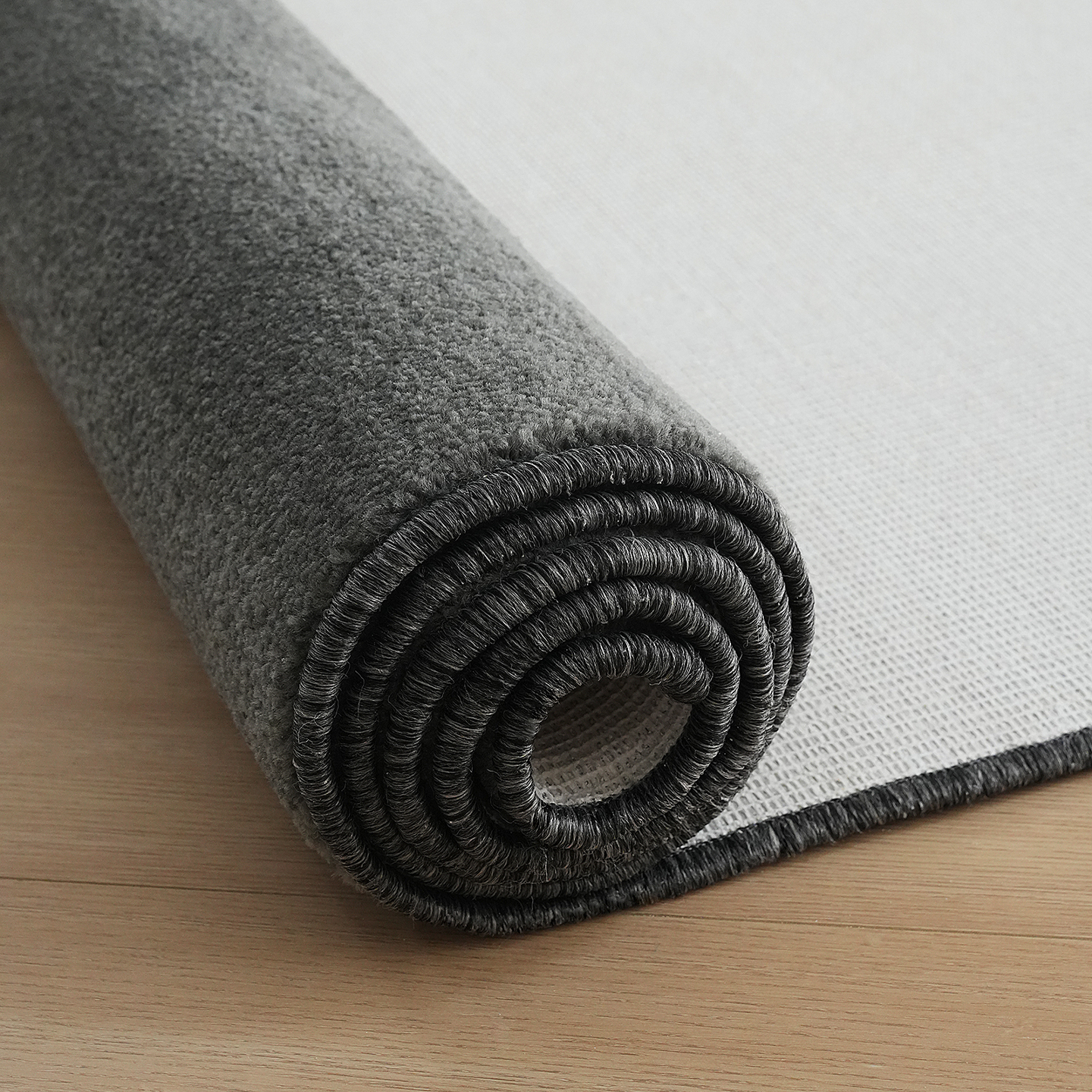 纯色弯头纱地毯客厅高级感