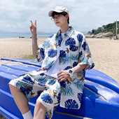 沙滩裤 套装 夏威夷风夏季 三亚旅游穿搭男士 海边度假速干可下水短裤