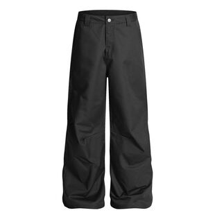 休闲微喇西裤 C911美式 复古中性高级感解构纯色褶皱设计宽松男式