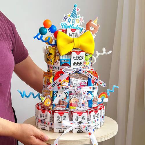 儿童生日道具仪式感零食蛋糕diy材料插件泡沫模型diy蛋糕材料包