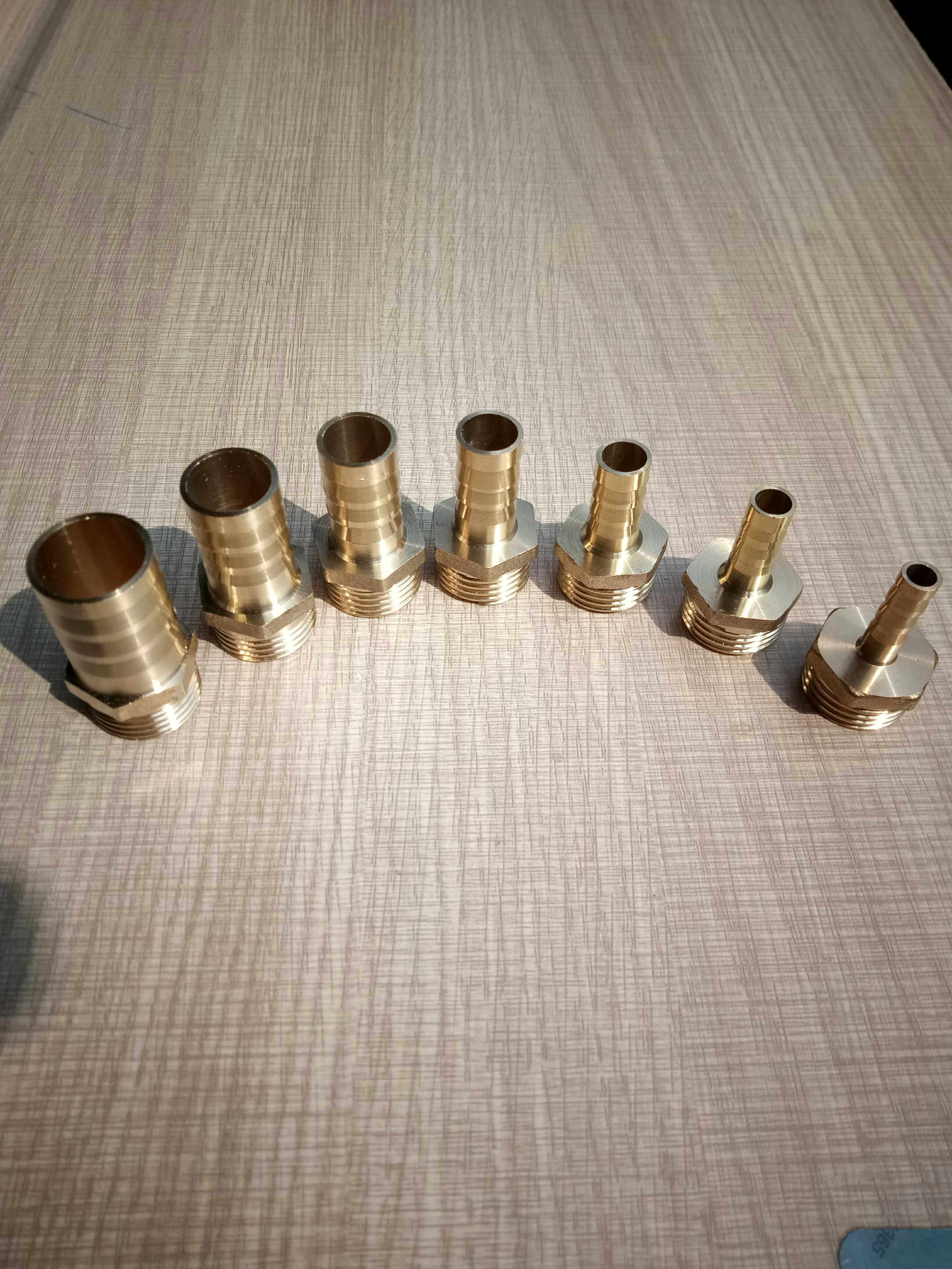 全铜宝塔头水管煤气软管天然气燃气接头4分6分内外丝转接螺纹配件