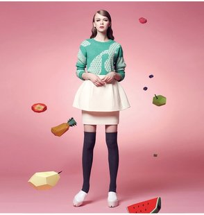 tunetune44344Dyy冬装女装圆领长袖提花毛衫工厂店反季清仓套头