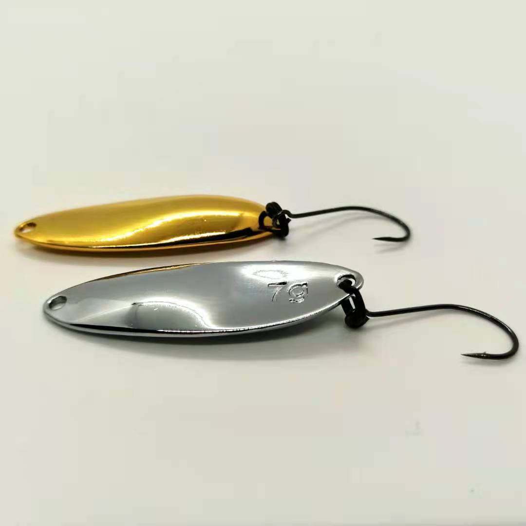 双曲亮片路亚饵鲅鱼亮片单钩翘嘴路亚饵远投马口红尾翘嘴鳜鱼红眼