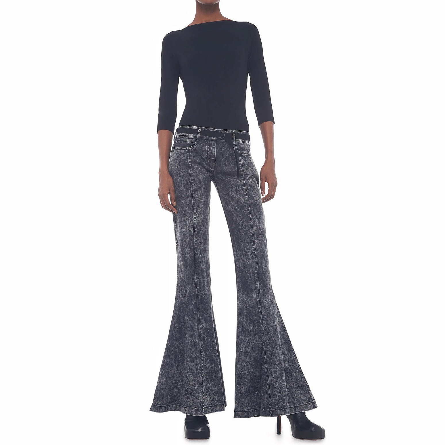 来复古纽约设计师NK Y2K 街头雪花水洗做旧喇叭裤鱼尾牛仔裤,女装/女士精品,牛仔裤,淘宝优惠券,粉丝福利购,淘宝优惠卷