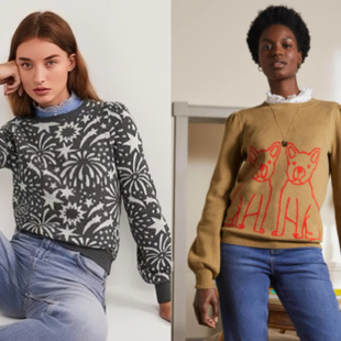 den 五款 女款 毛衣 合集 休闲嵌花圆领套头针织衫 英伦b