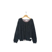 11Y 北欧波西米亚 斯德哥尔摩0DD 复古扭花嵌花V领针织衫 毛衣