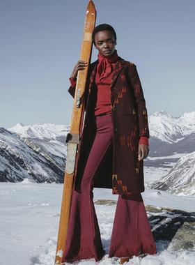 美系西部SHY@NNE 女款 2yk千禧风弹力修身高腰超喇叭牛仔裤 两色