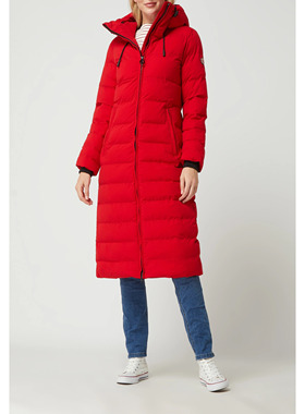 德系户外 女款 COBAL 856 绗缝防水防风双链头长款连帽棉服