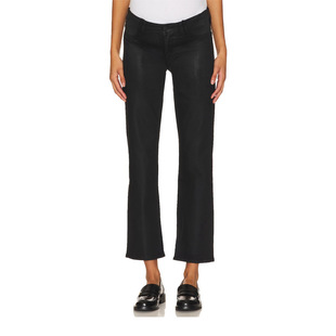 Nico黑色涂层高腰裁剪孕妇直筒牛仔裤 洛杉矶复古丹宁H 女款